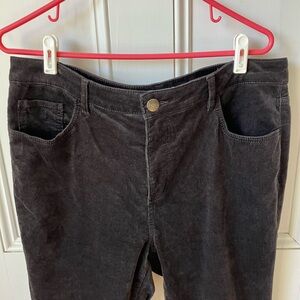 Loft charcoal gray stretch corduroys